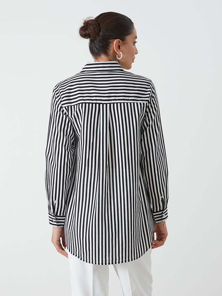 Moudda LC Waikiki - Tunique à manches longues Femme Rayures noires - Tunisie 4