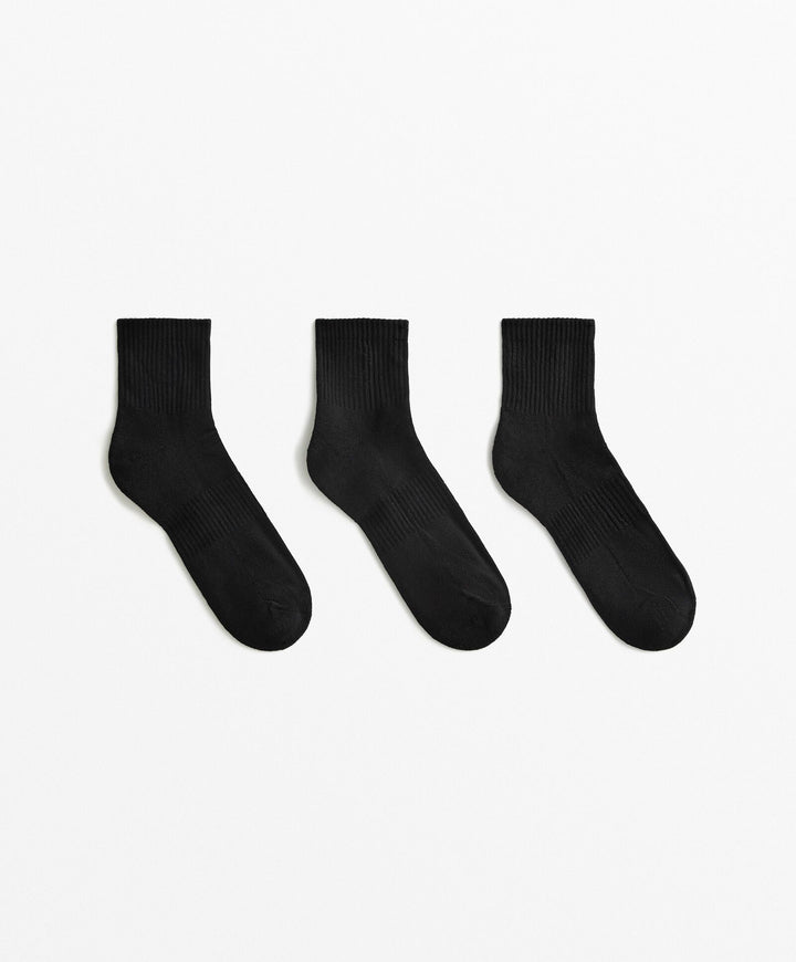 Moudda Oysho - Pack 3 Chaussettes Quarter Coton - Basique - Tunisie 1