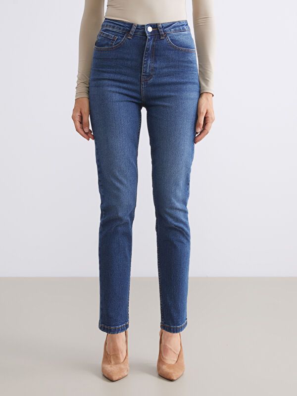 Moudda LC Waikiki - Pantalon jean tissé basique Femme Rodéo noir - Tunisie 2