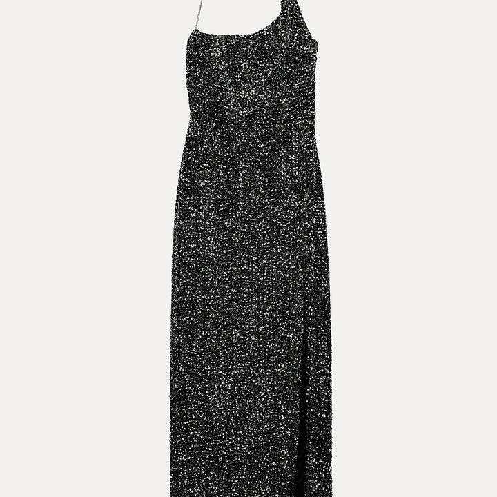 Moudda ZARA - Robe mi-longue pailletée asymétrique drapée - Tunisie 1