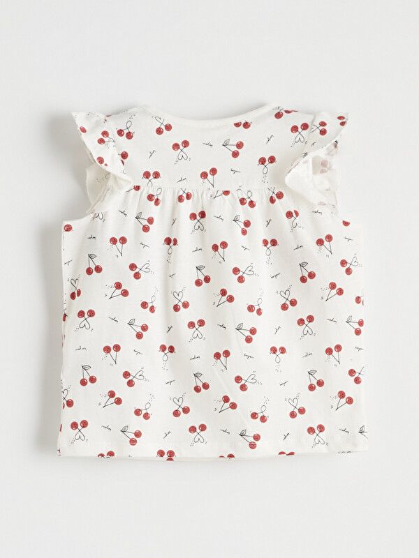 Moudda LC Waikiki - Short-Capri manches courtes pour Fille couleur Écru imprimé - Tunisie 3