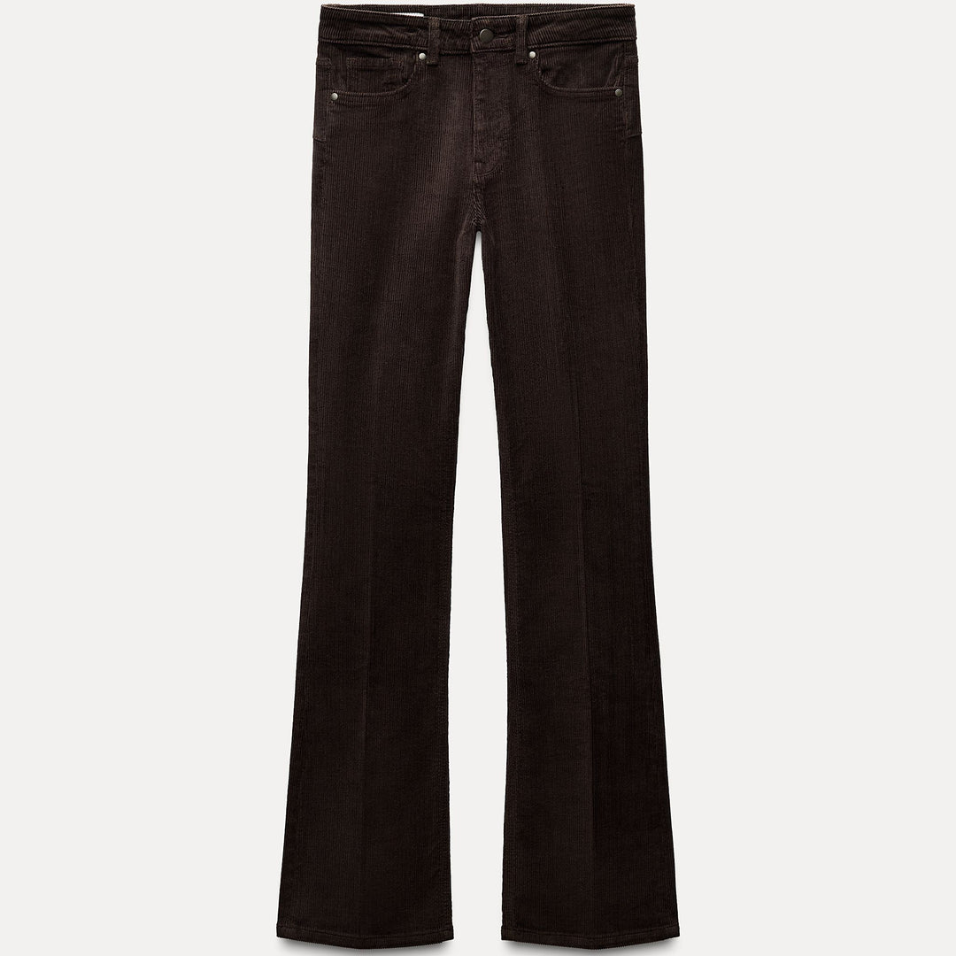 Moudda ZARA - Jean bootcut contour marron sergé - Tunisie 1