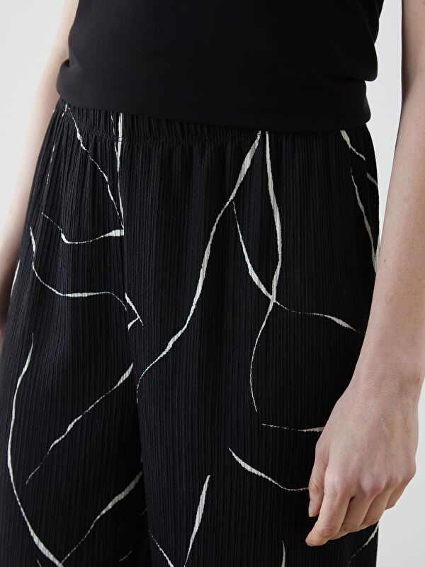 Moudda LC Waikiki - Pantalon jersey Femme Imprimé en noir - Tunisie 3