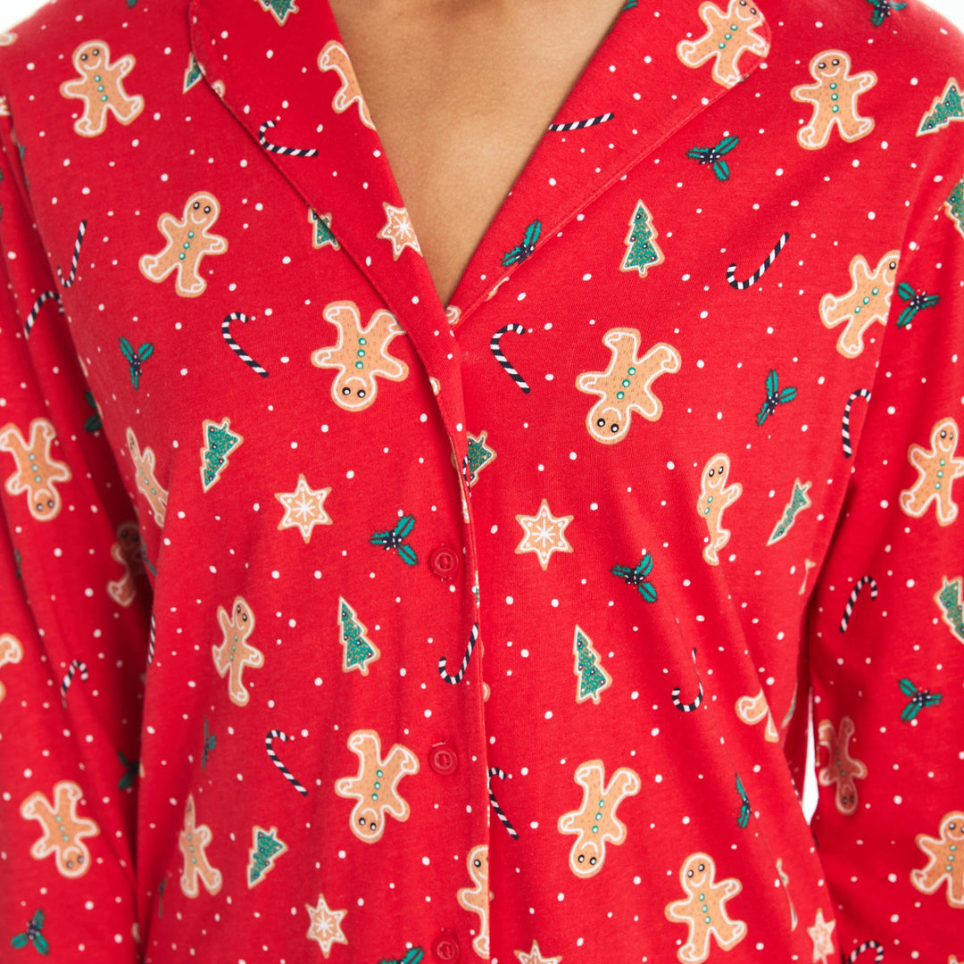 Moudda LC Waikiki - Pyjama en jersey manches longues Femme Impression rouge vif - Tunisie 3