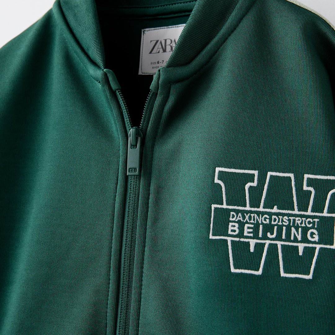 Moudda ZARA - Veste bomber jogging, bande latérale et broderie - Tunisie 3