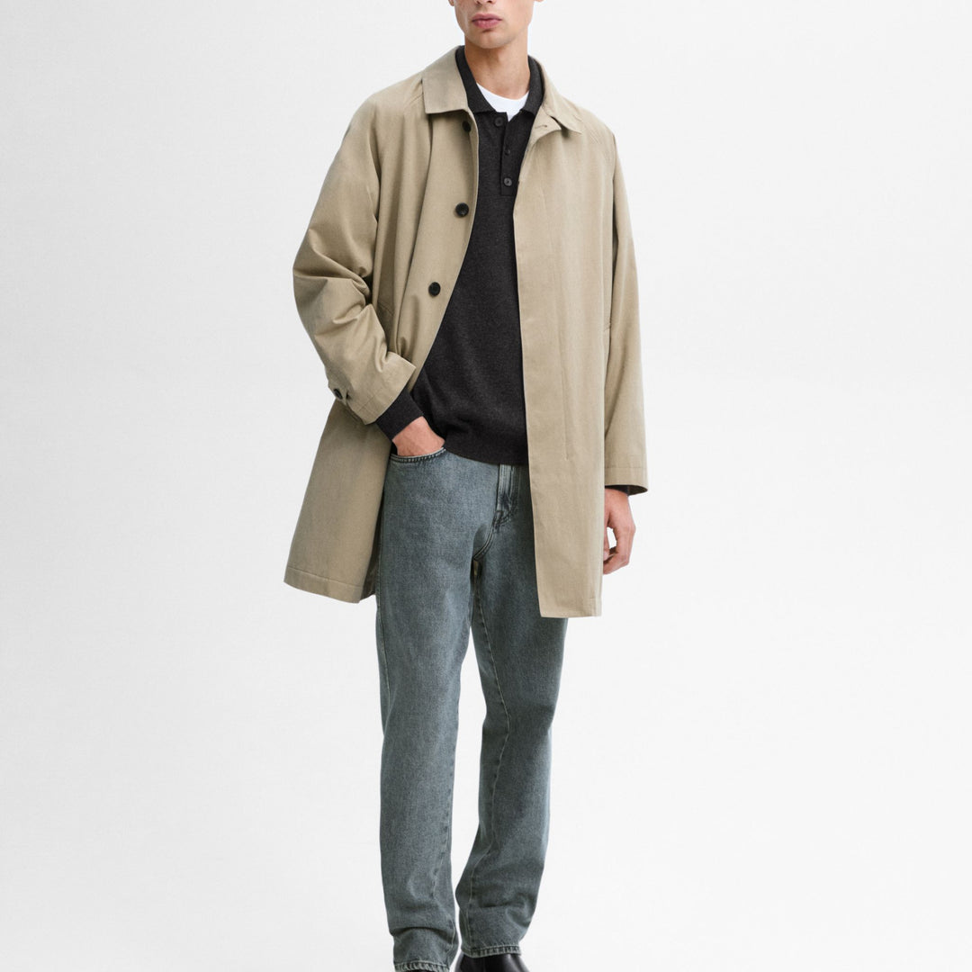 Moudda Massimo Dutti - Pantalon jean gris clair coupe fuselée - Tunisie 8