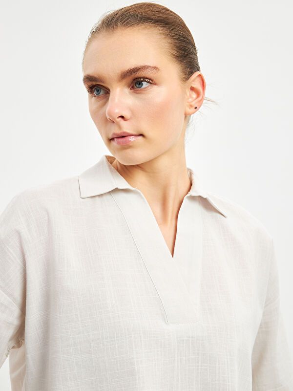 Moudda LC Waikiki - Chemise tissée à manches courtes pour Femmes - Tunisie 3