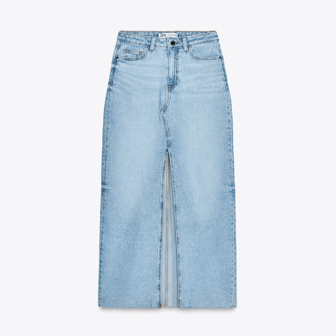 Moudda ZARA - Jupe Denim Midi - Fente - Tunisie 1