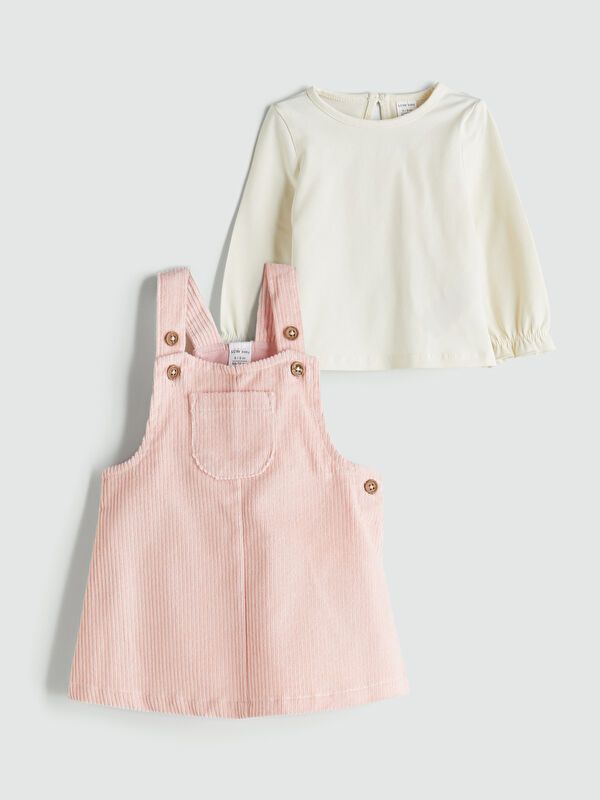 Moudda LC Waikiki - Robe tissée manches longues Fille Rose - Tunisie 1