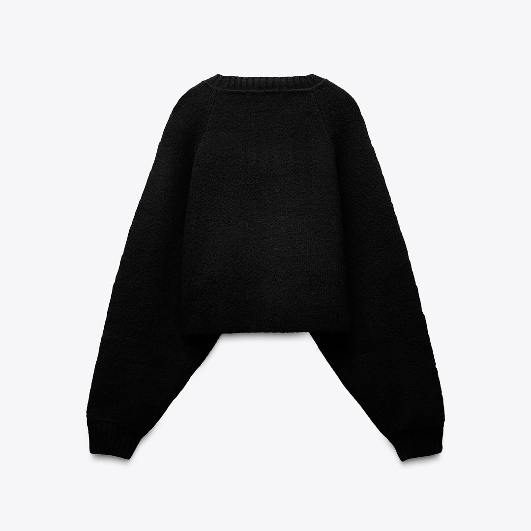 Moudda ZARA - Pull - Manches Raglan & Découpes (Noir) - Tunisie 2