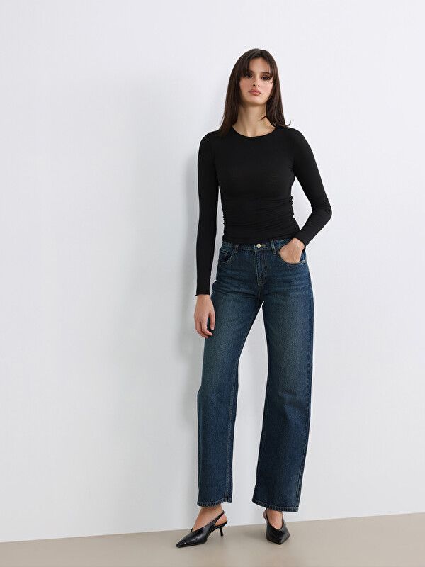 Moudda LC Waikiki - Jean basique en denim pour Femme couleur Teinte rodeo foncée - Tunisie 1