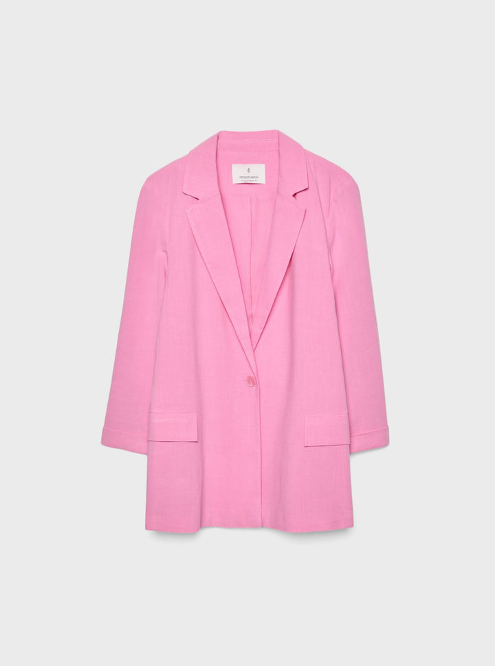 Moudda STRADIVARIUS - Blazer Rustique Rose Pâle - Tunisie 1