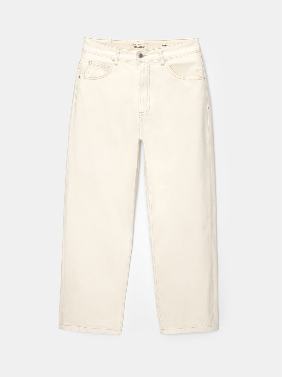 Moudda PULL & BEAR - Pantalon Denim Baggy Écru TK ELT - Tunisie 1
