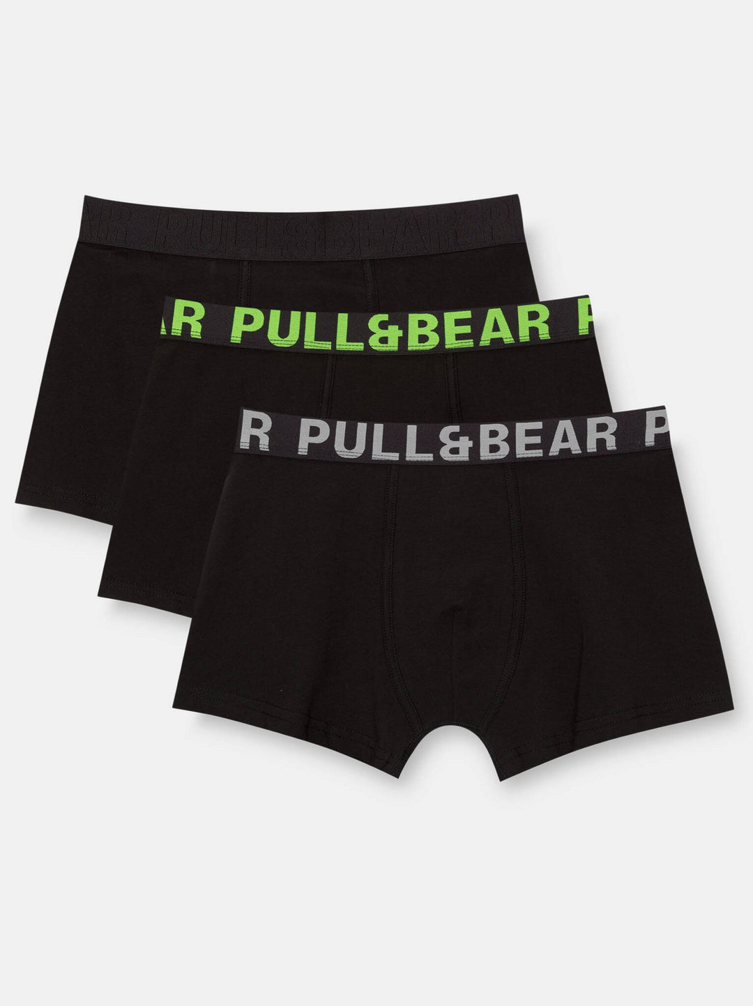 Moudda PULL & BEAR - Boxer - Logo Large (Jaune Fluorescent/Gris) - Tunisie 2