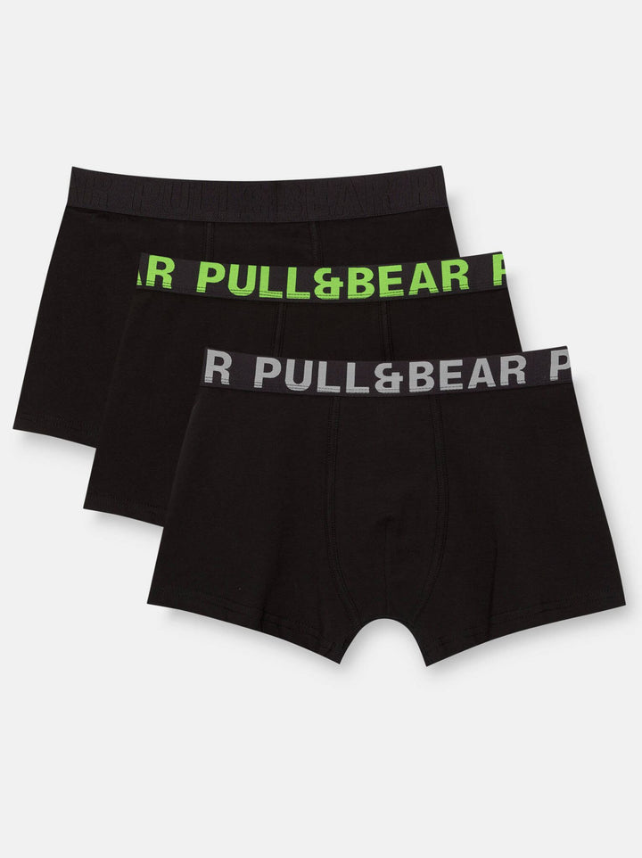 Moudda PULL & BEAR - Boxer - Logo Large (Jaune Fluorescent/Gris) - Tunisie 2