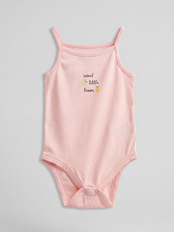 Moudda LC Waikiki - Body imprimé manches courtes en jersey - tenue de sport pour Fille couleur Écru imprimé - Tunisie 6