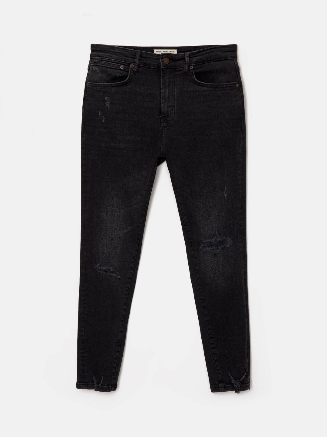 Moudda PULL & BEAR - Pantalon Denim Carrot - Effet Déchiré - Tunisie 4