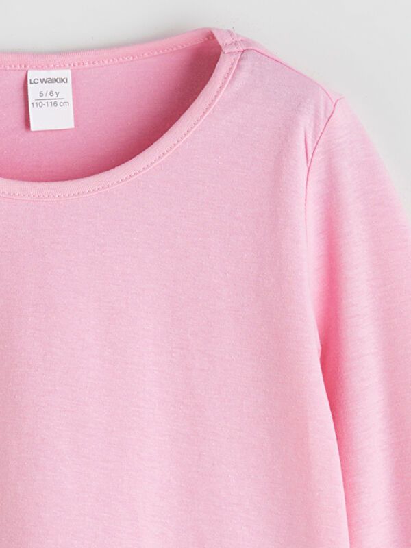 Moudda LC Waikiki - Body jersey basique manches longues Fille Rose - Tunisie 2