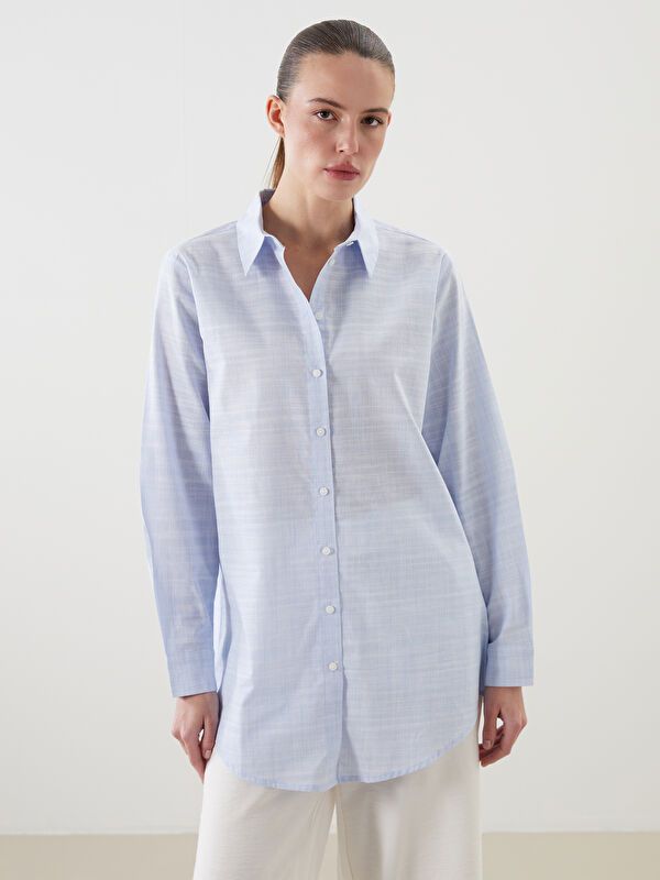 Moudda LC Waikiki - Tunique à manches longues Femme Bleu pâté - Tunisie 1