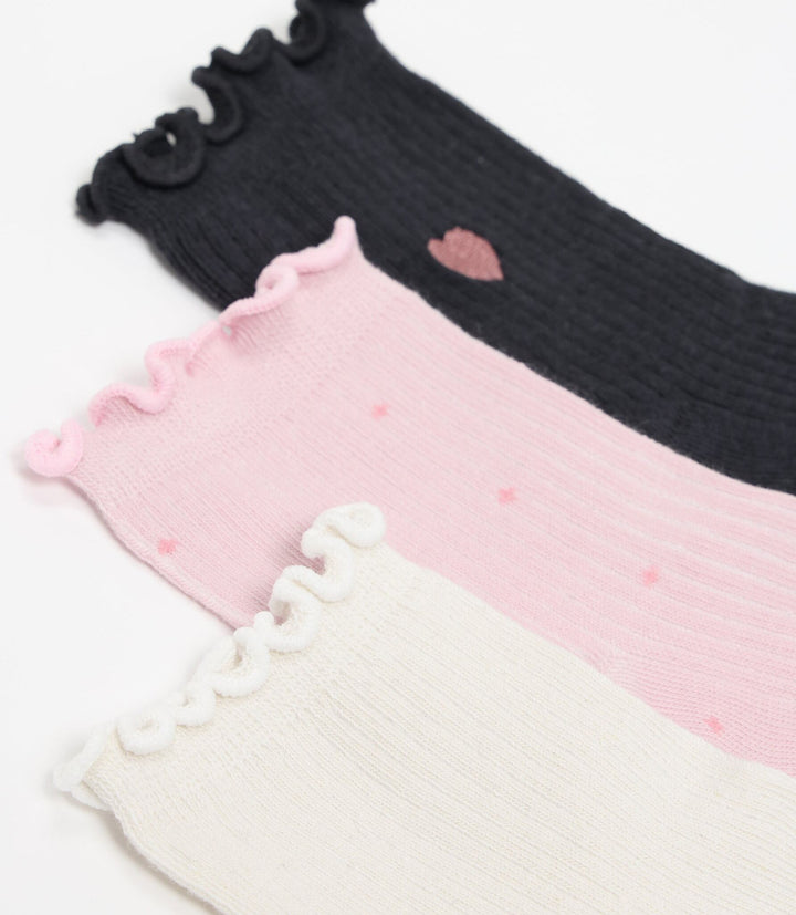 Moudda Lefties - Pack 3 Chaussettes Cheville - Cœur Brodé Paillettes - Tunisie 3