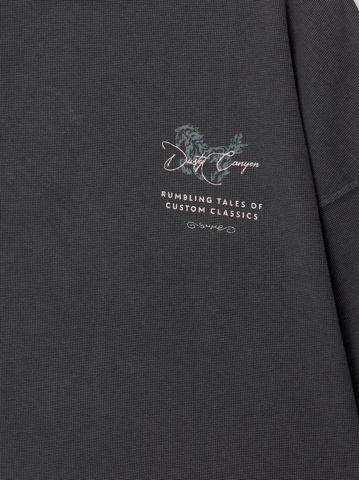 Moudda PULL & BEAR - T-Shirt Usé Waffle Customs Classics Cheval - Tunisie 8
