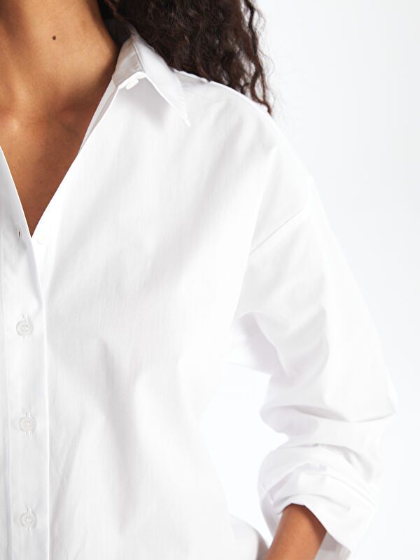 Moudda LC Waikiki - Chemise tissée manches longues Femme Buxe blanc - Tunisie 3