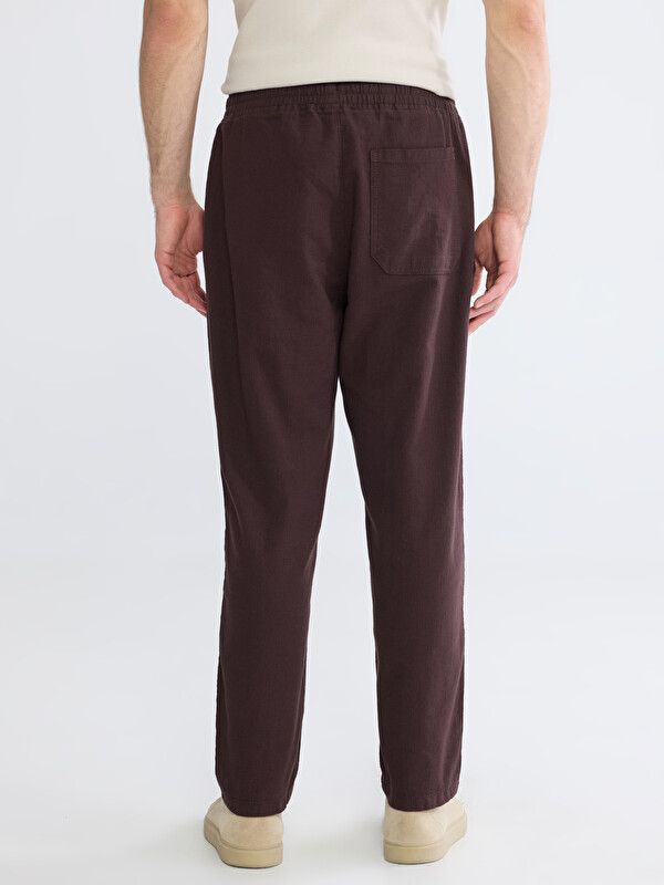 Moudda LC Waikiki - Pantalon mi-saison en tissu pour Homme couleur Marron chocolat - Tunisie 4