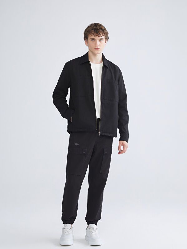 Moudda LC Waikiki - Veste-chemise tissée Homme Noir - Tunisie 2