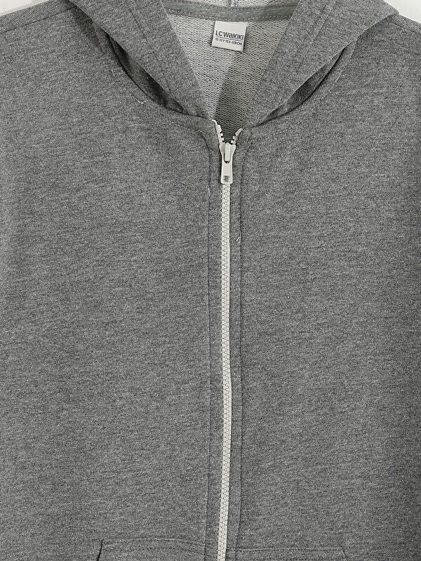 Moudda LC Waikiki - Cardigan basique en jersey Garçon Mélange de gris - Tunisie 4