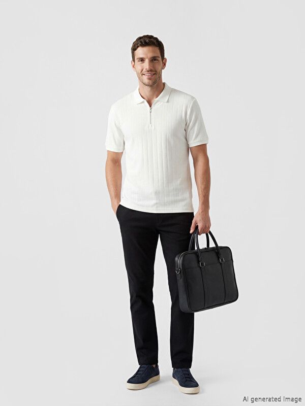 Moudda LC Waikiki - T-shirt manches courtes en jersey pour Homme couleur Blanc - Tunisie 2