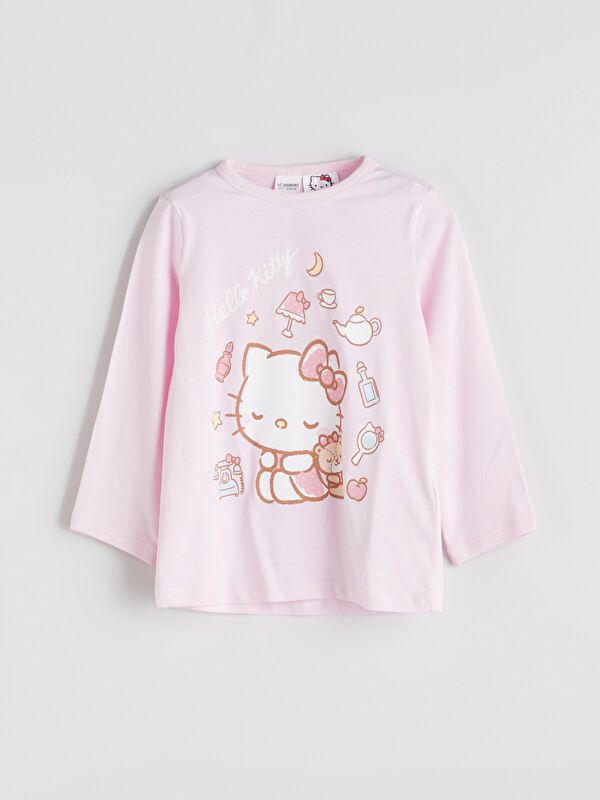 Moudda LC Waikiki - Pyjama en jersey manches longues moyen Fille Rose pâle - Tunisie 2