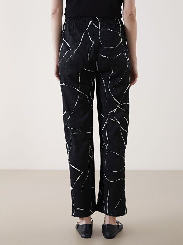 Moudda LC Waikiki - Pantalon jersey Femme Imprimé en noir - Tunisie 4