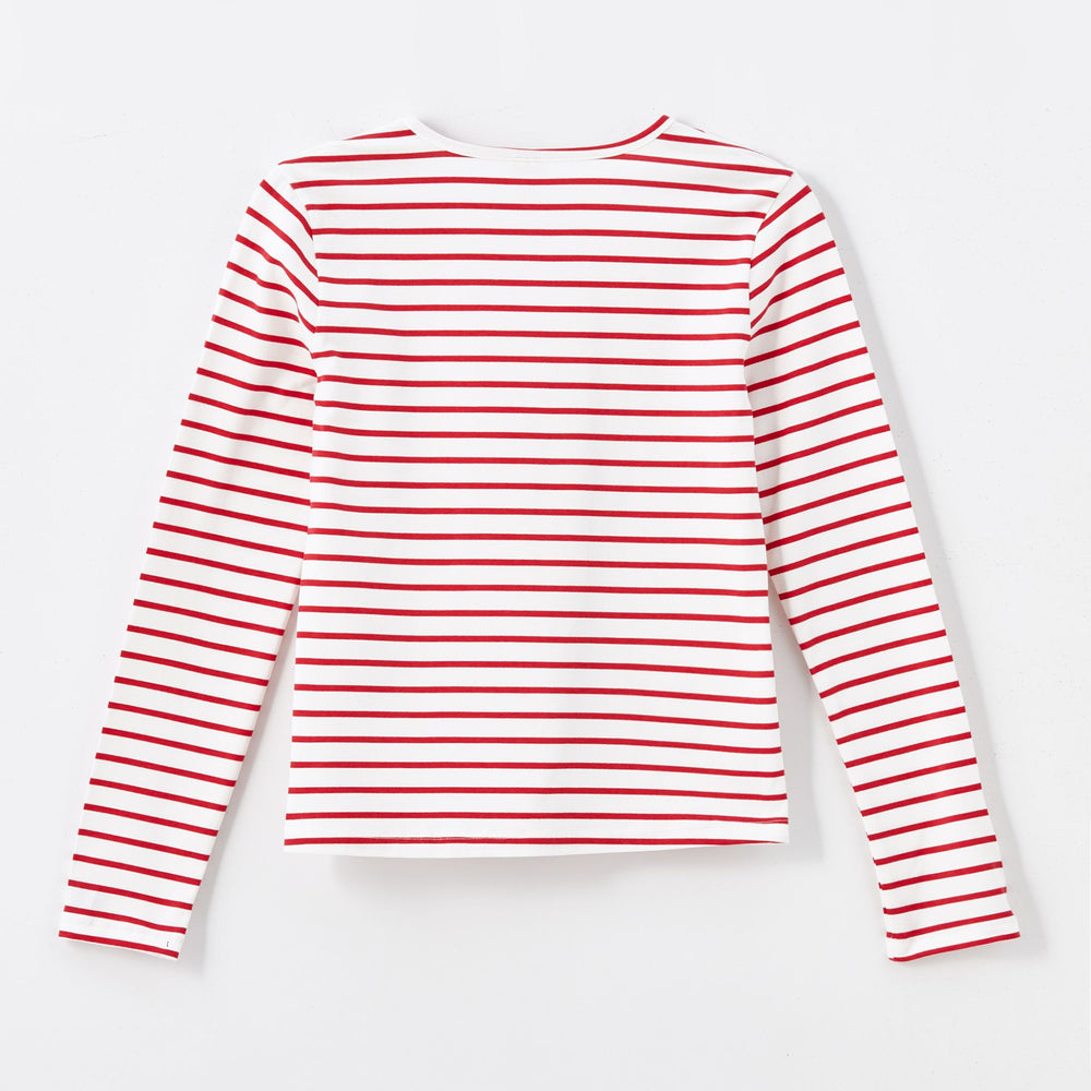 Moudda LC Waikiki - Body jersey basique manches longues Fille Imprimé en rouge - Tunisie 2