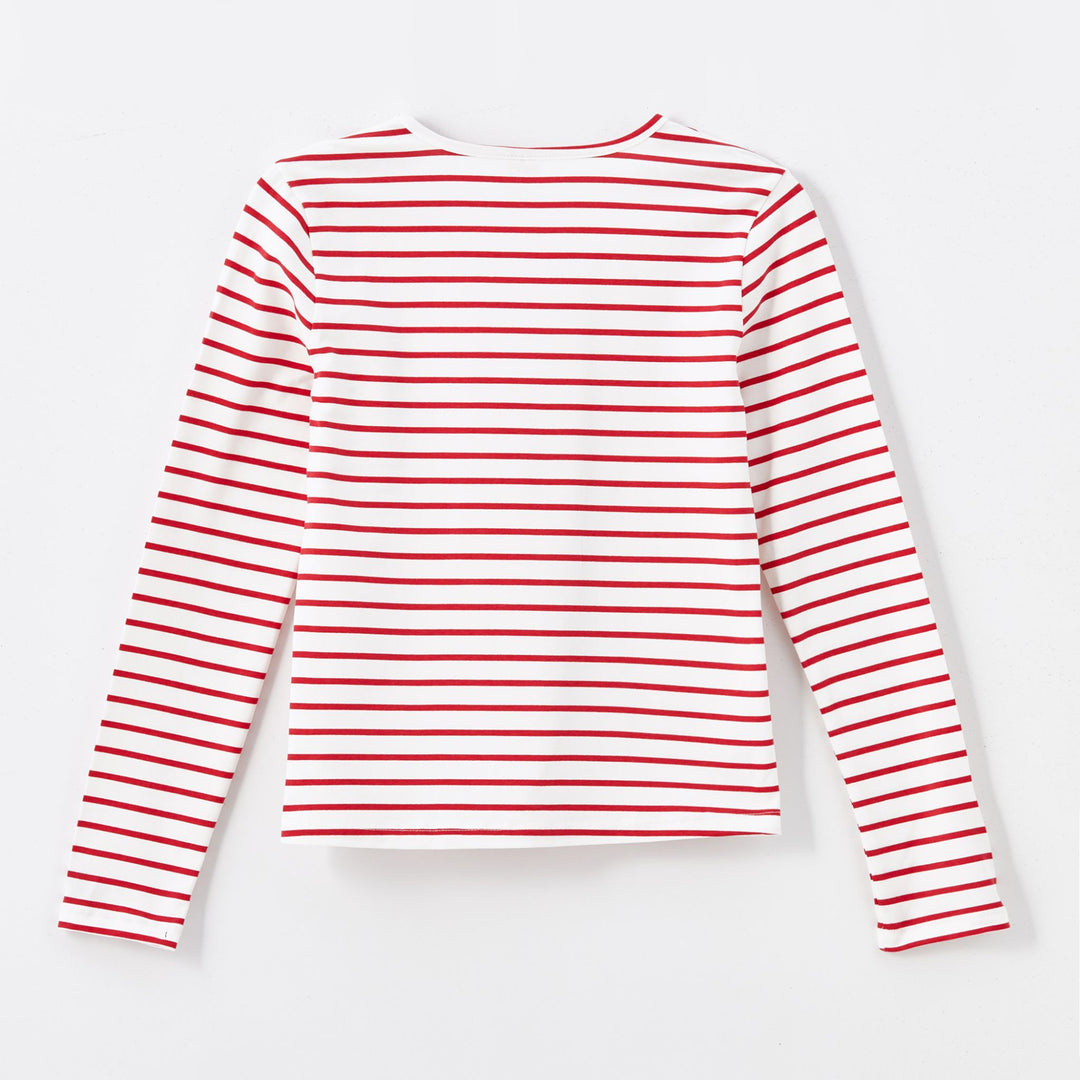 Moudda LC Waikiki - Body jersey basique manches longues Fille Imprimé en rouge - Tunisie 2