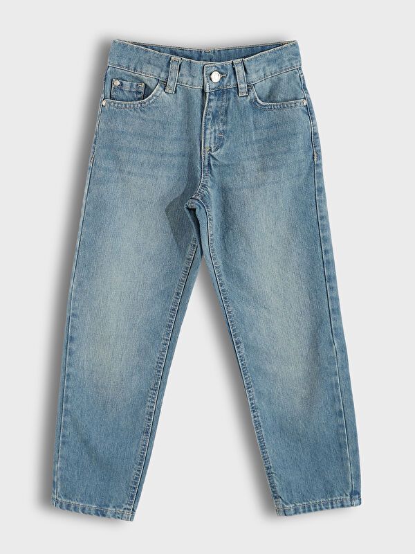 Moudda LC Waikiki - Pantalon tissé en denim Garçon Indigo teinte moyenne - Tunisie 1