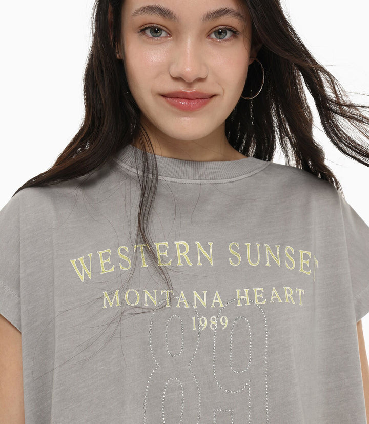 Moudda Lefties - T-Shirt Slub Jersey - Imprimé Lavé Fille D4 - Tunisie 3