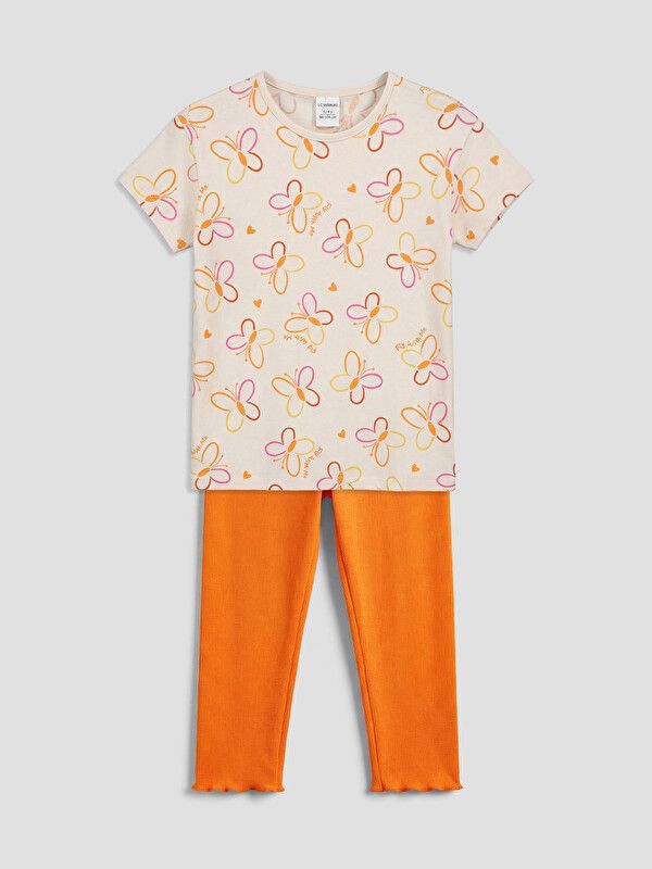 Moudda LC Waikiki - Ensemble en jersey Filles pour Fille couleur Écru imprimé - Tunisie 1