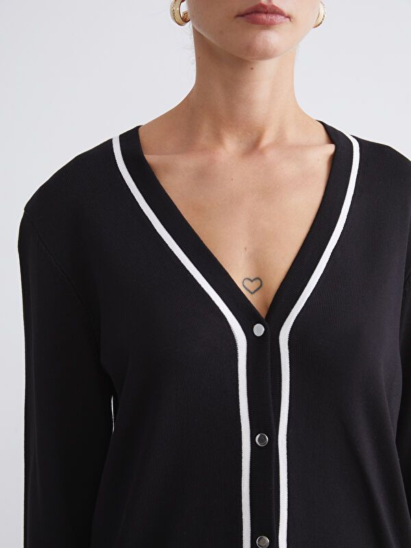 Moudda LC Waikiki - Cardigan fin en tricot Femme Noir - Tunisie 3
