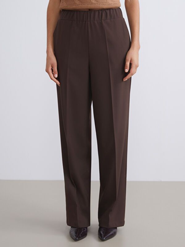 Moudda LC Waikiki - Pantalon tissé moyen Femme Brun chocolat - Tunisie 2