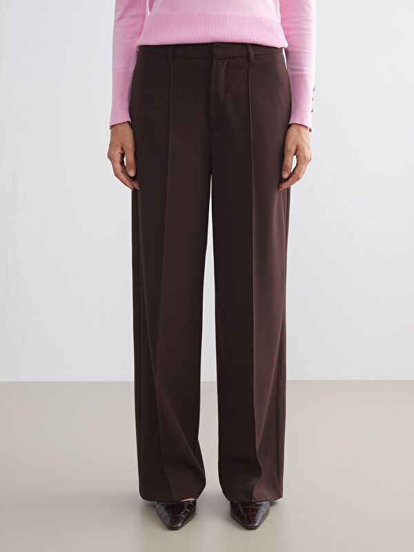 Moudda LC Waikiki - Pantalon tissé moyen Femme Brun foncé - Tunisie 2