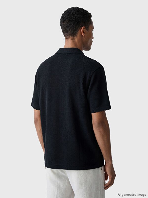 Moudda LC Waikiki - Chemise manches courtes en tissu pour Homme couleur Bleu marine - Tunisie 2