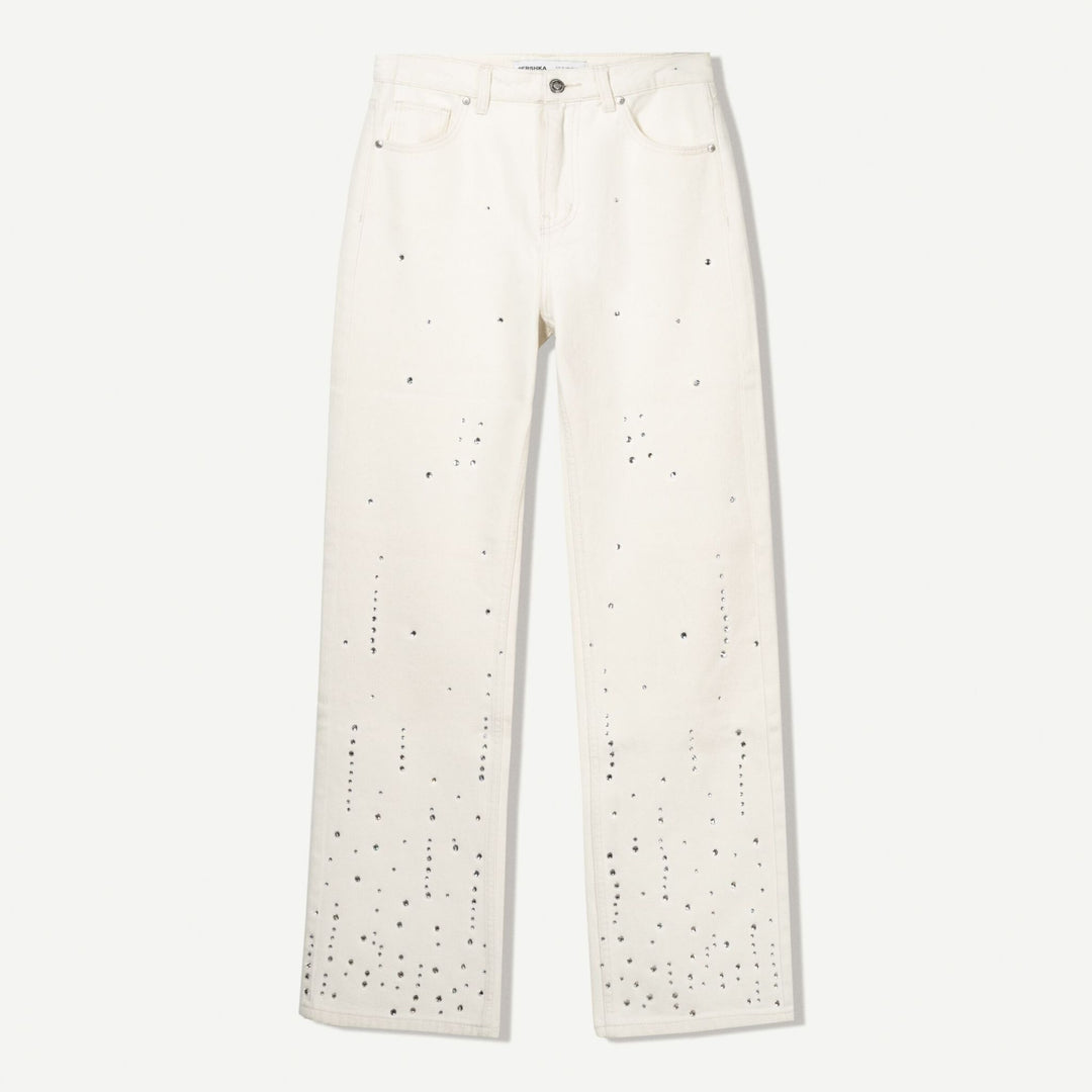 Moudda BERSHKA - Jean Straight Wide - Brillant - Tunisie 1