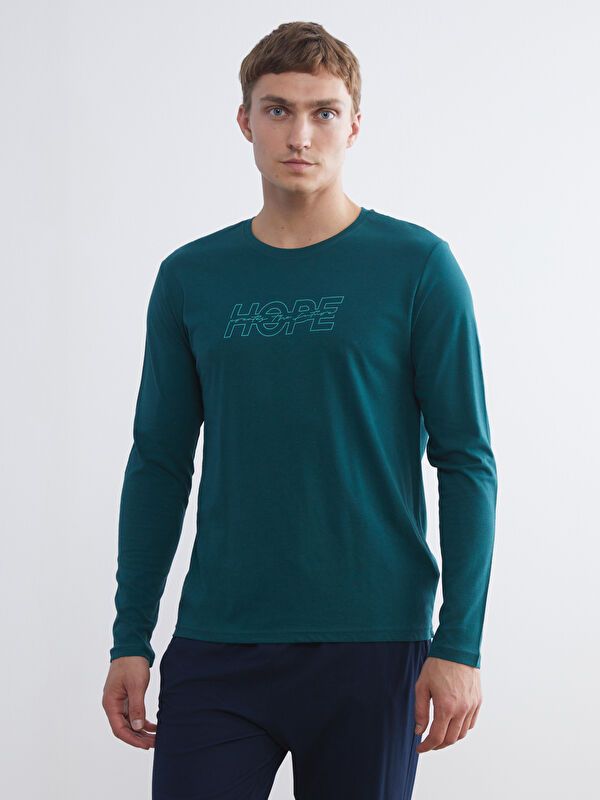 Moudda LC Waikiki - Ensemble pyjama en jersey à manches longues et bas longs pour Hommes - Tunisie 2