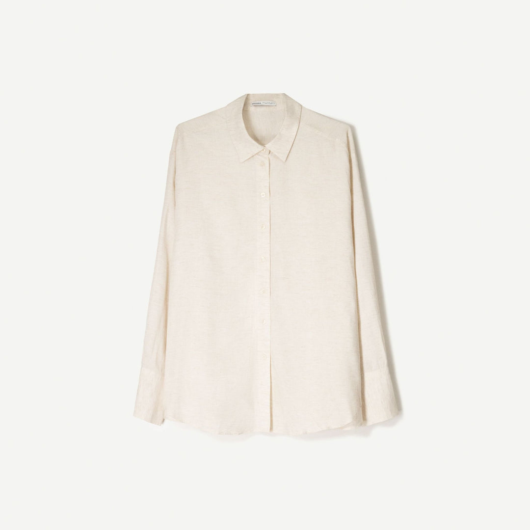 Moudda BERSHKA - Chemise Fluide Lin Oversize - Rayures - Tunisie 1