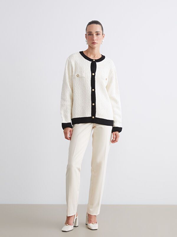 Moudda LC Waikiki - Cardigan tricot épais Femme Ecru - Tunisie 2