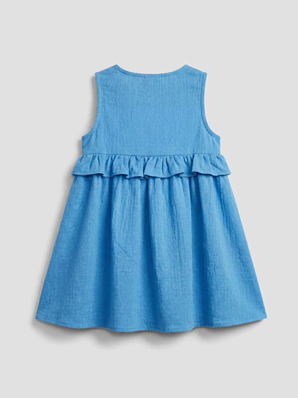 Moudda LC Waikiki - Robe manches courtes en tissu pour Fille couleur Bleu - Tunisie 2