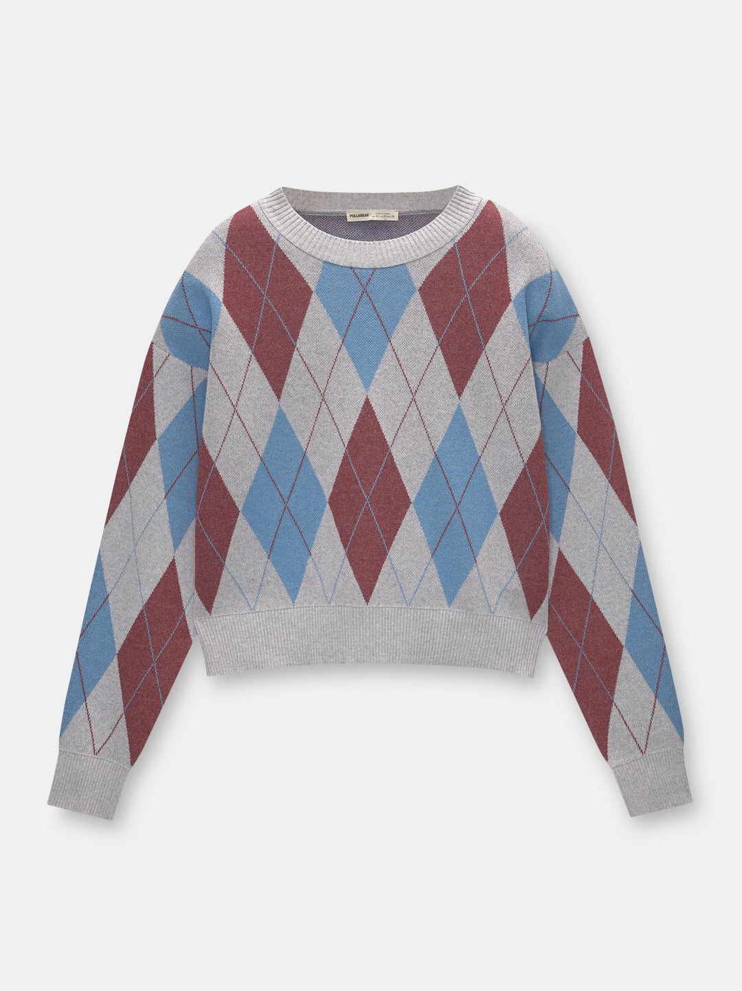 Moudda PULL & BEAR - Pull Losanges Gris - Tunisie 3