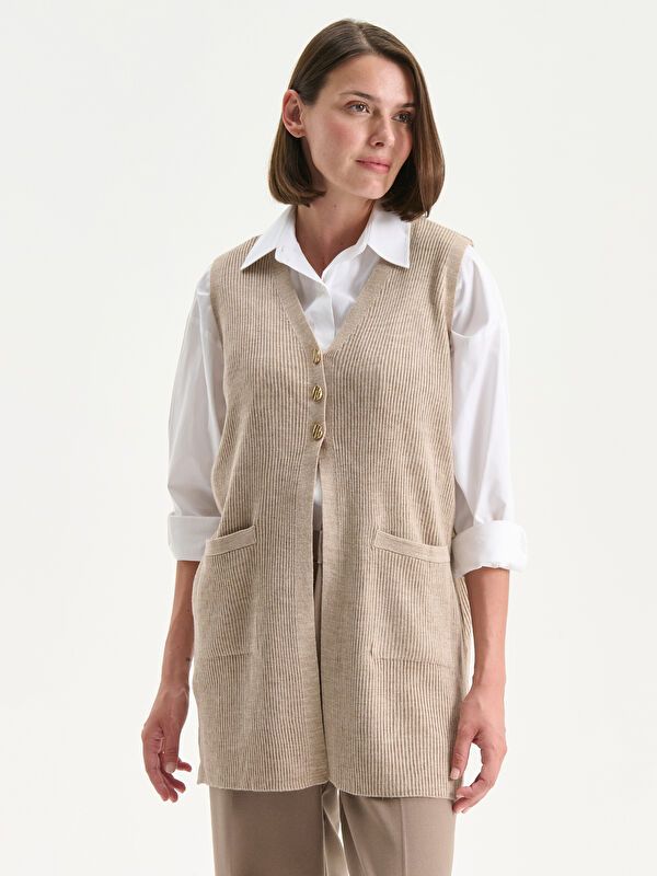 Moudda LC Waikiki - Débardeur tricot Femme Beige - Tunisie 1