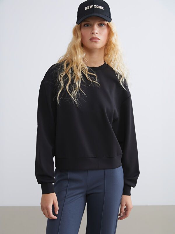 Moudda LC Waikiki - Sweatshirt en jersey Femme Noir - Tunisie 1