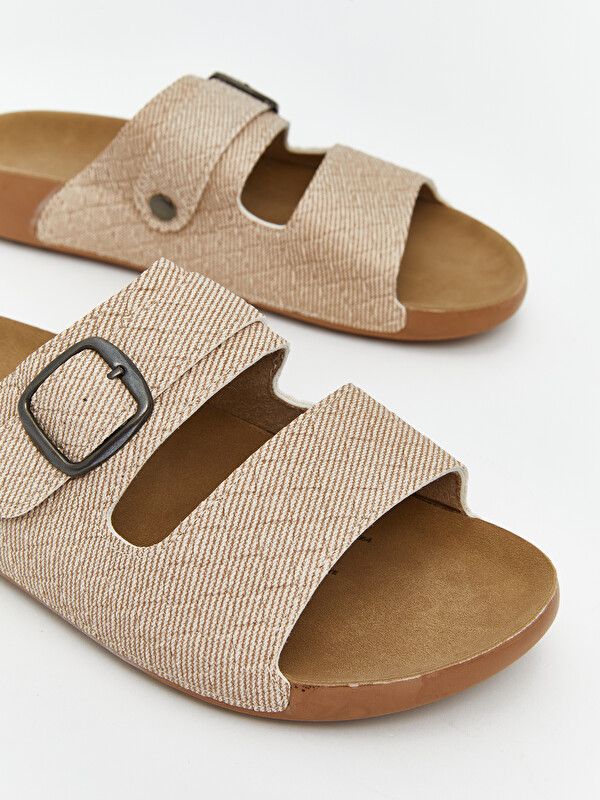 Moudda LC Waikiki - Pantoufles pour Femme couleur Beige - Tunisie 3